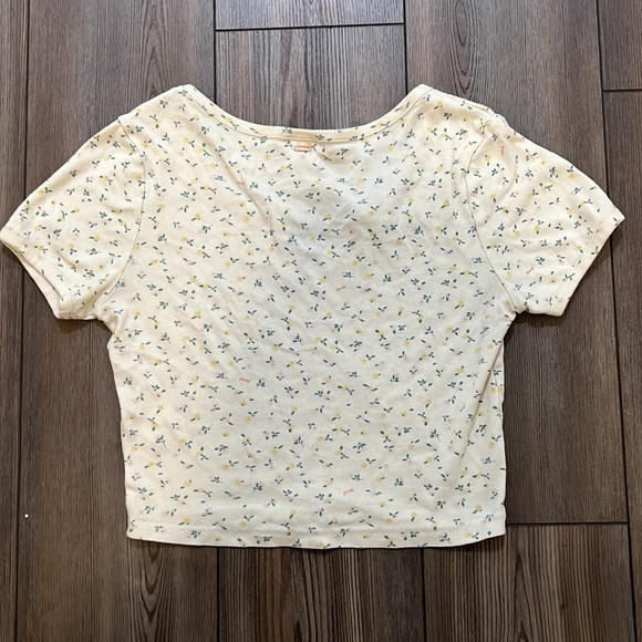 Pink (Victoria secret) floral baby tee crop shirt - Picture 2 of 3